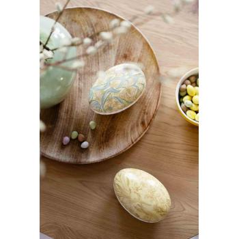 Påskeegg  15 cm multi og gul på lysfat