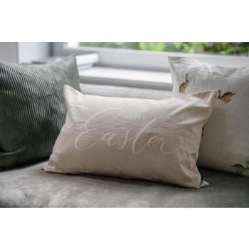 Putetrekk i sofa i beige og grønne farger