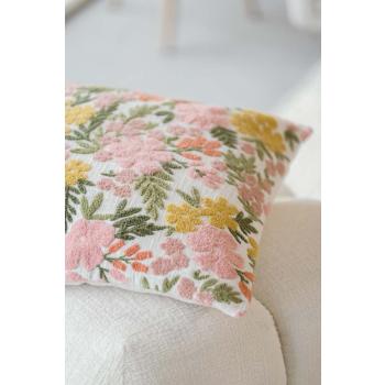 Putetrekk Blomsterdrøm broderi liggende på puff cloud