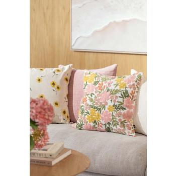 Putetrekk blomsterdrøm og solsikke i sofakrok