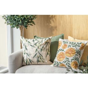 Putetrekk Oliven og solsikke broderi i sofa