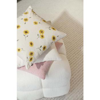 Putetrekk solsikke broderi på puff cloud