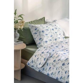 Jersey stretch laken på seng med kreppsengesett