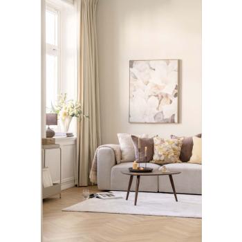 Stuemiljø i beige, gule og brune toner