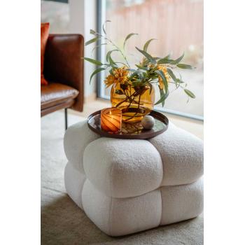 Vase Gina på lysfat med dekor på puff Cloud