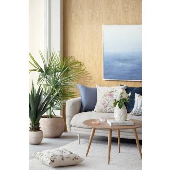 Stue stylet i blå og grønne toner for sommeren