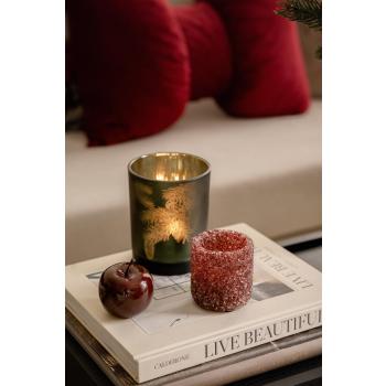 Telysholder Angel og lykt granskatt med dekoreple