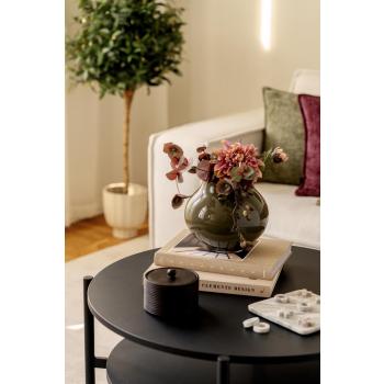 Vase Selena 20 cm med blomsteroppsats på studebord