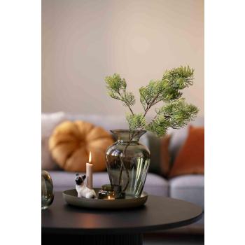 Lysfat med lysholdere og vase grønn