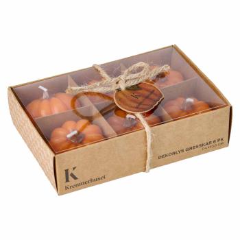 Dekorlys Gresskar 6 pk i eske