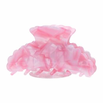 Hårklype Scallop rosa
