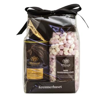Gavepakke minimarshmallows og luxury kakao i gavepakning