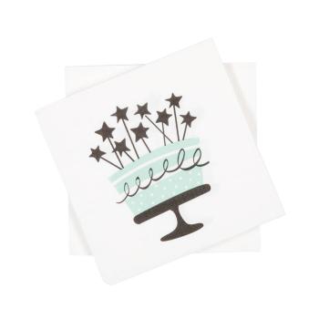 Serviett Bursdagskake