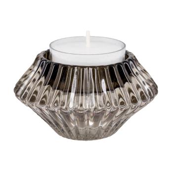 kombistake i olivenfarget glass med telys