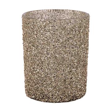 Lyslykt Glitter Gull 12,5cm