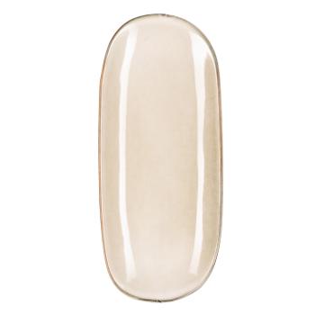 Iben serveringfat beige ovenfra