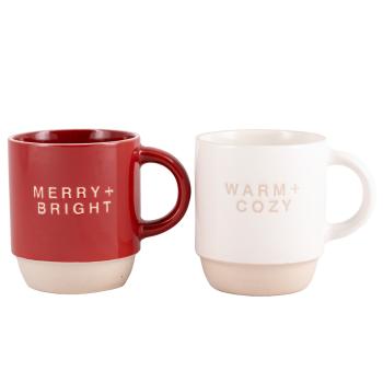 Kopp merry+bright og warm+cosy