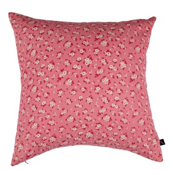 Rosa putetrekk med blomster