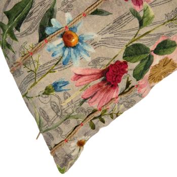 Pute med blomsterengmotiv