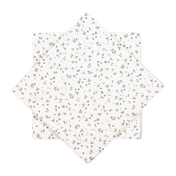 Serviett småblomster beige/hvit