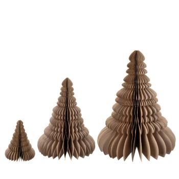 Papirtre beige i tre størrelser