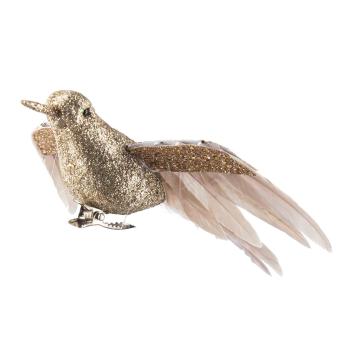 Fugl på klype kolibri gull