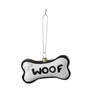 Julekule Woof svart og hvit