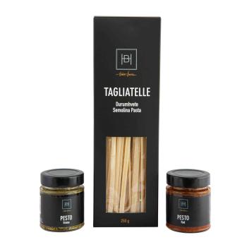 Gavesett med pasta og pesto fra Halvor Bakke