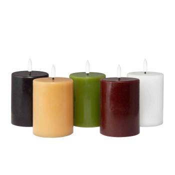 Kubbelys LED 12,5 cm i fem forskjellige farger