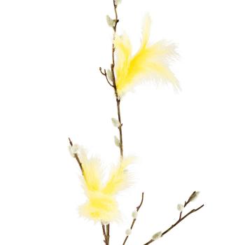 Fjær 2 stk på gren gåsunger