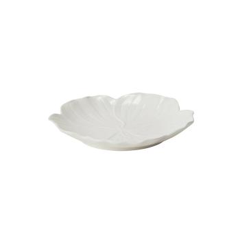 Flora asjett hvit fra siden