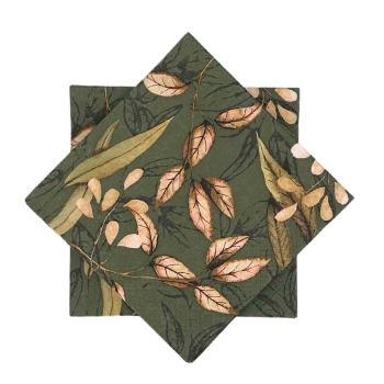 Serviett Leaves Grønn