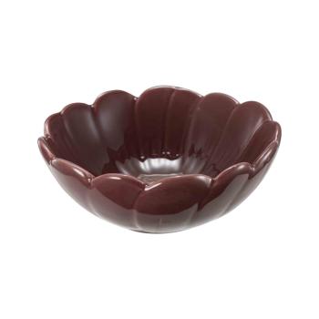 Skål Mia 11cm, burgunder ovenfra