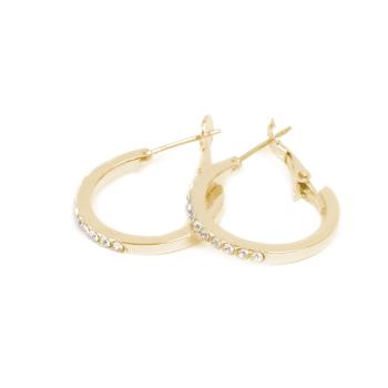 Øreringer, 20mm, Cubic Zirconia, G