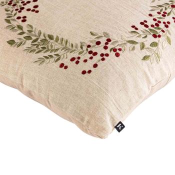 Putetrekk krans broderi nærbilde