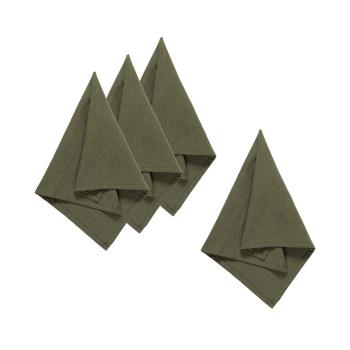 Serviett Vindel Lin 42x42cm 4pk grønn