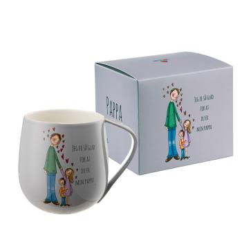 Lykketegning Pappa grå med eske