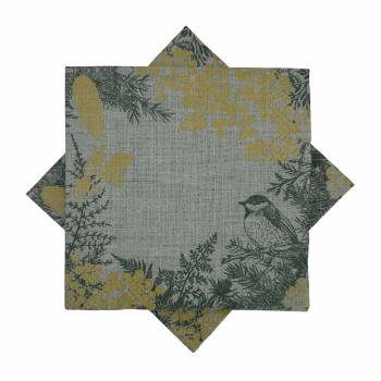 Serviett jul natur grønn