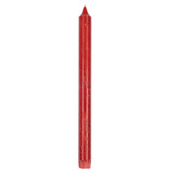 Kronelys 100% stearin 27,5 cm rød