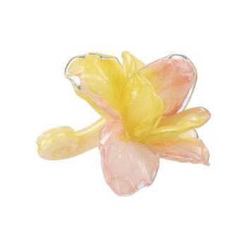 Figur Blomst 10 cm gul fra siden