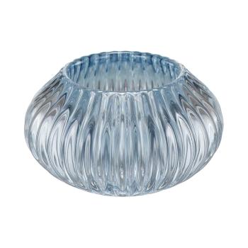 Telysholder rille lys blå