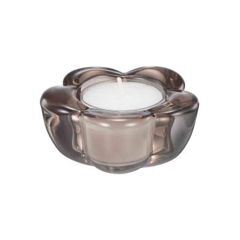 Telysholder Blomst 3,8 cm brun med telys