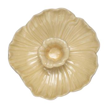 Lysestake Flower 4 cm gul sett ovenfra
