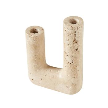 Muubs - Minerva Lysestake beige fra siden