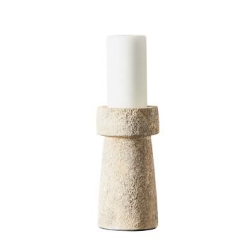 Muubs - Eris Lysestake beige med kubbelys