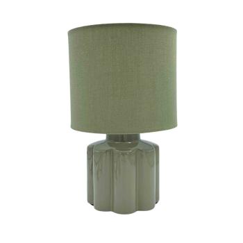 Bordlampe Flower 25 cm grønn