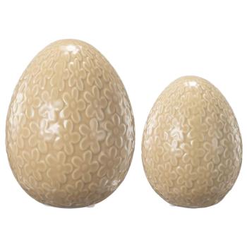 Dekoregg blomster gul i to ulike størrelser