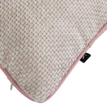 Putetrekk Kayla med piping48x48 cm lys beige nærbilde