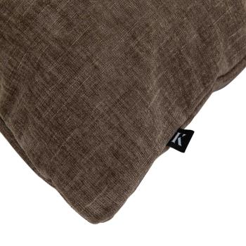 Putetrekk Chenille 48x48 taupe nærbilde
