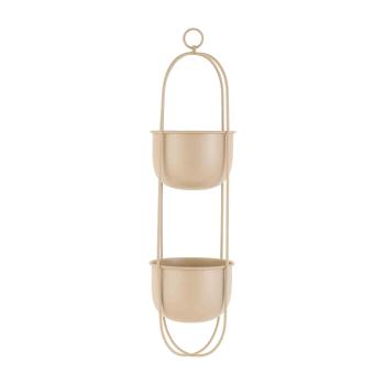 Hengepotte dobbel 58 cm beige